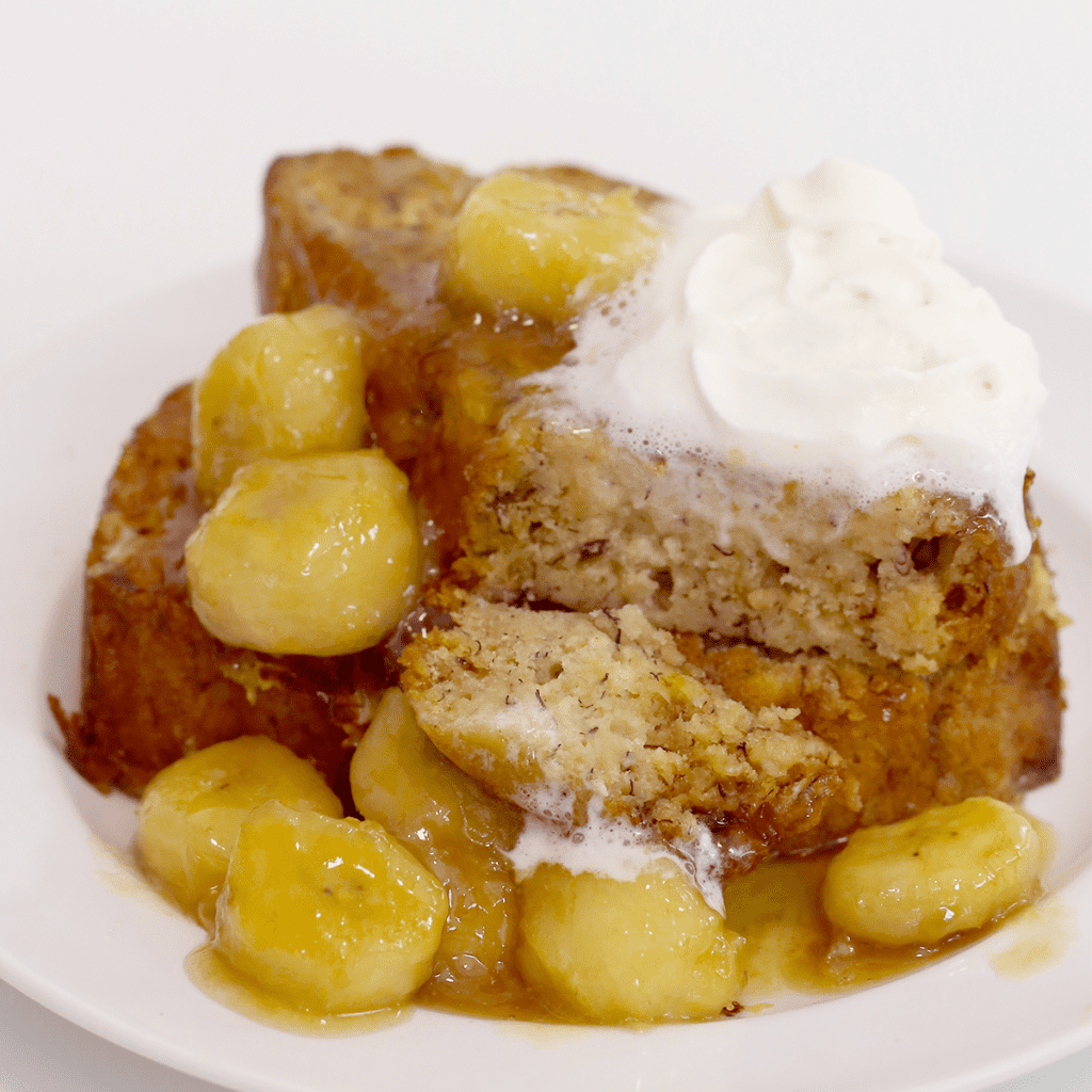 Banana Bread French Toast with Rum Banana Topping PankoBunny
