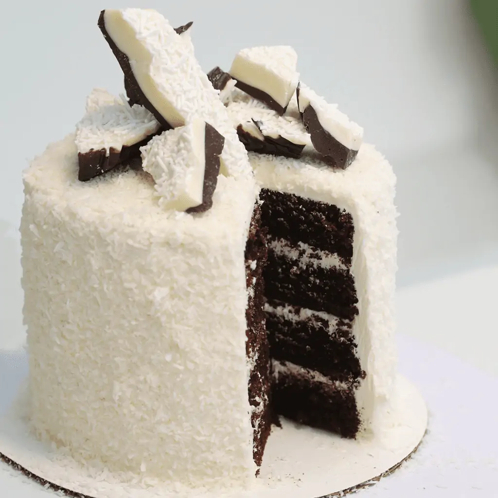 Bounty Chocolate Coconut Cake