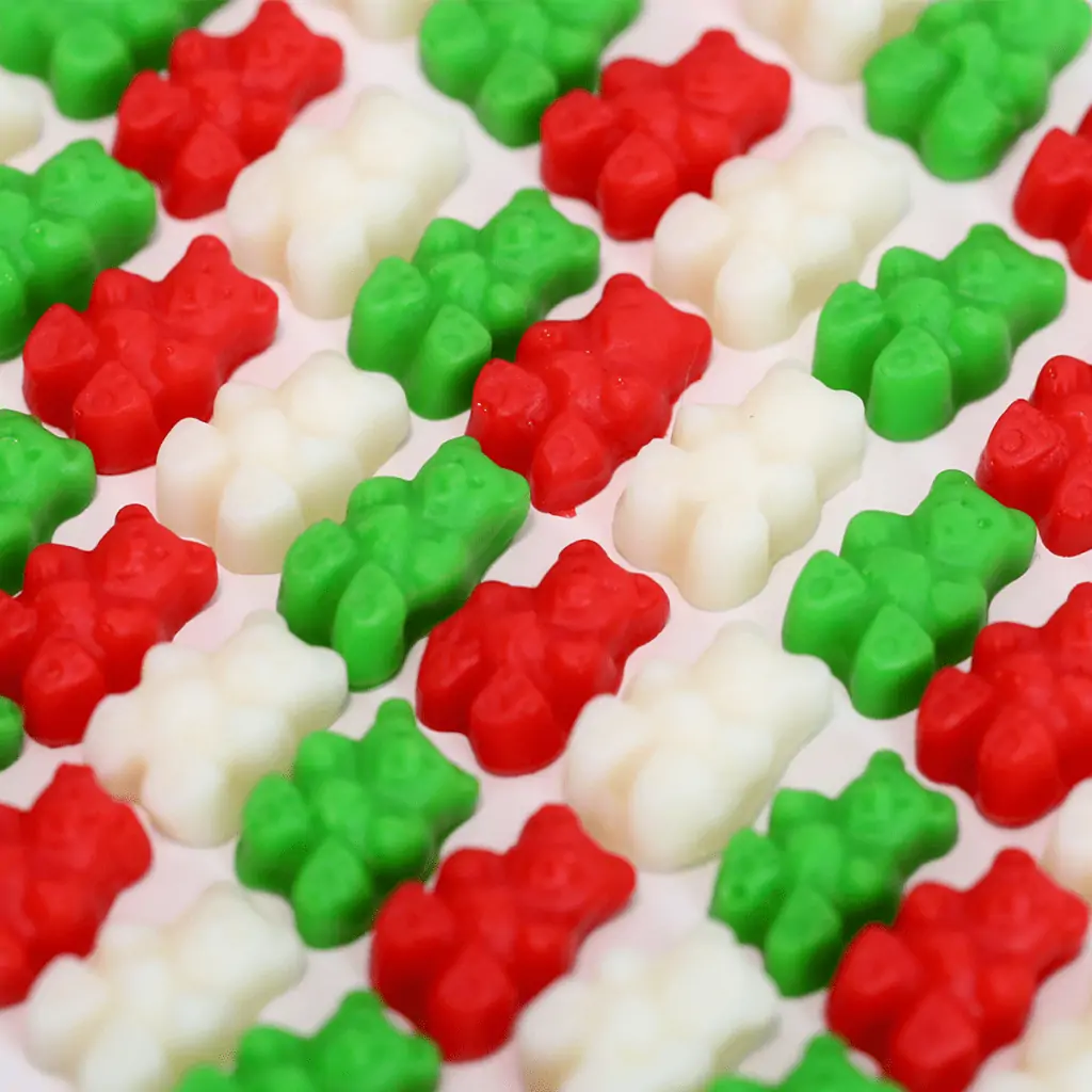 Candy Cane Gummy Bears 1200