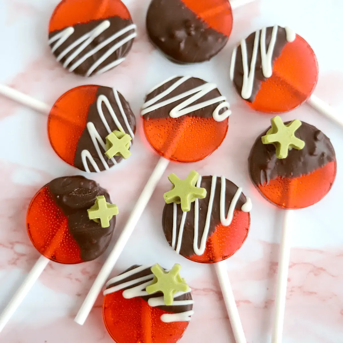 Chocolate Strawberry Lollipops