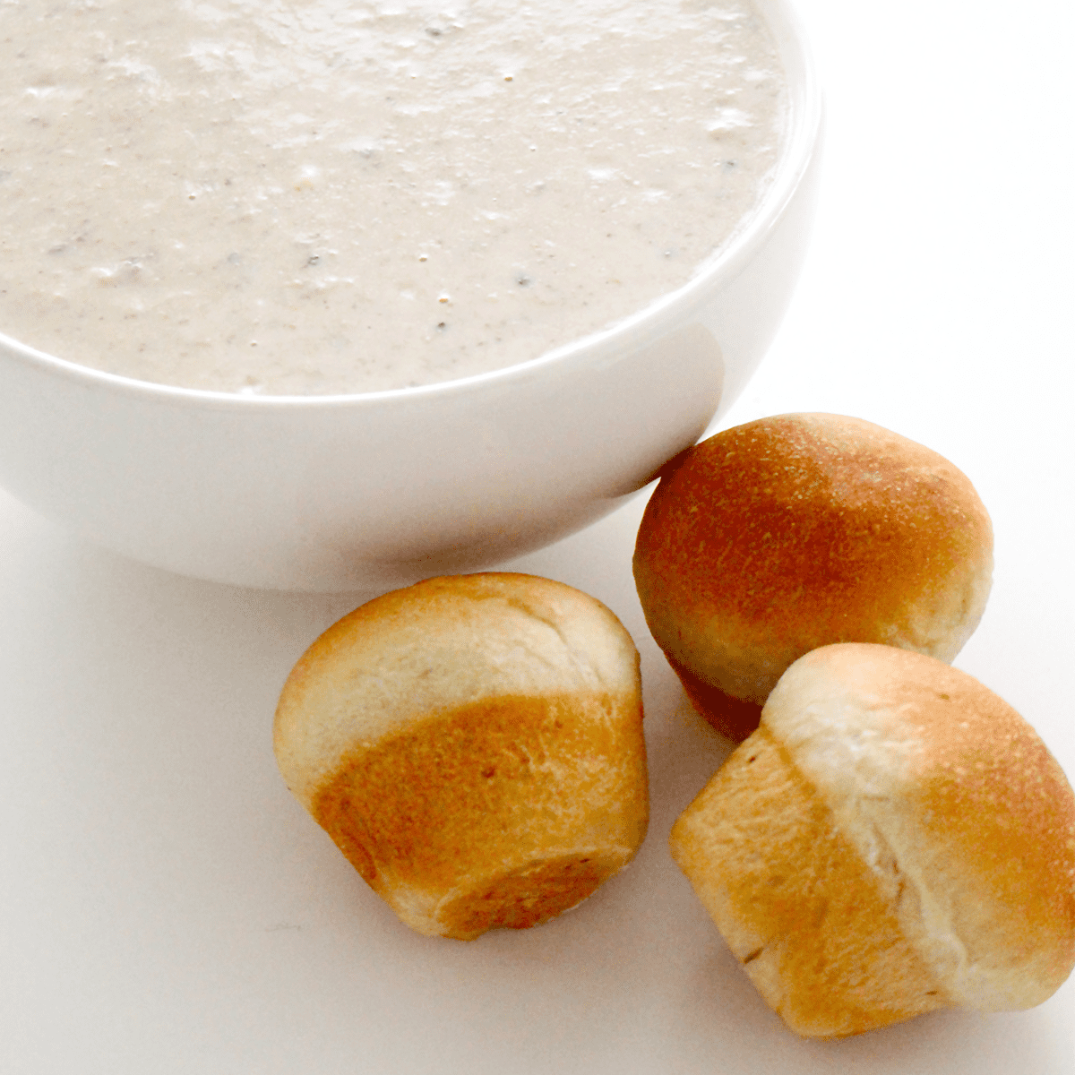Creamy Mushroom Soup and Mushroom Buns - Pankobunny