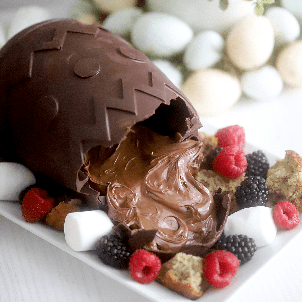 Giant Nutella-Stuffed Chocolate Egg - PankoBunny