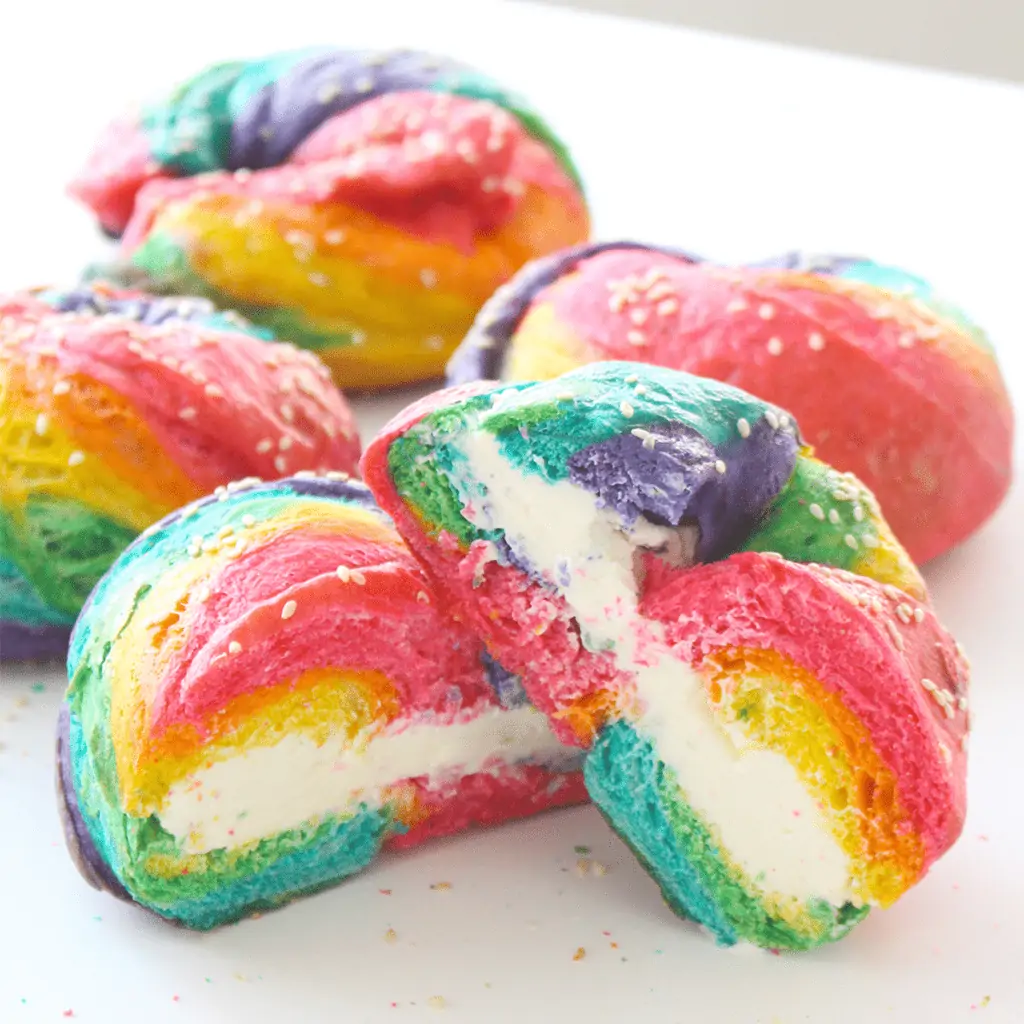 How to Make Rainbow Bagels 1200