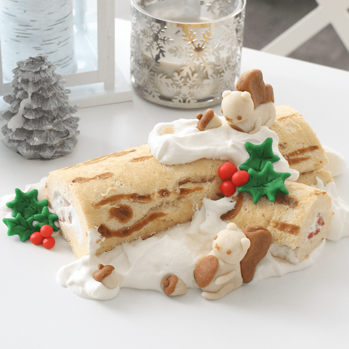 Yule Log Cake - Pankobunny