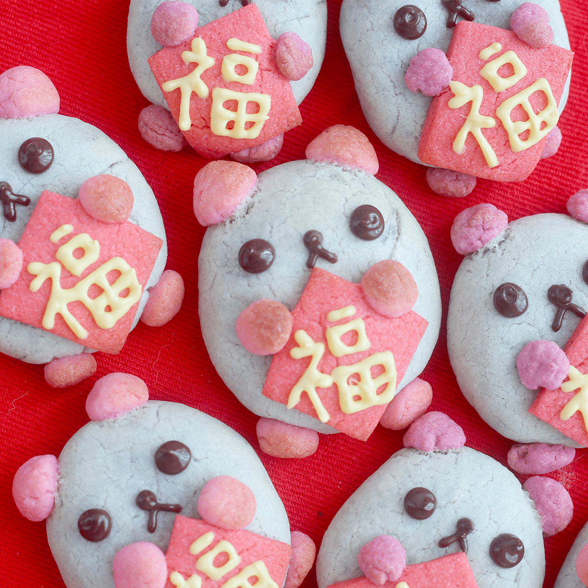 Lunar New Year Rat Cookies - Pankobunny