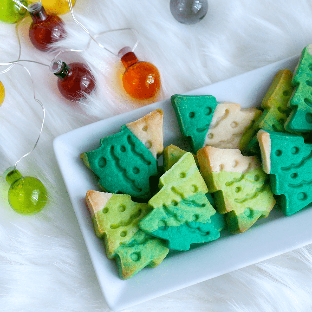 Ombre Evergreen Shortbread Cookies - Pankobunny