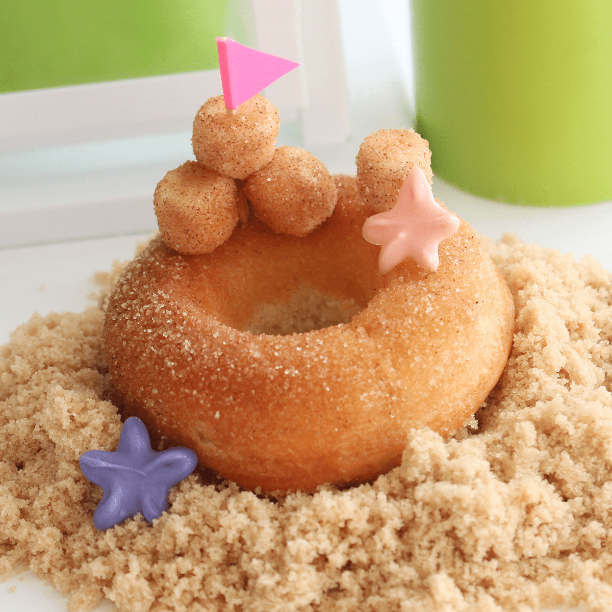 Peach Sandcastle Doughnuts - Pankobunny