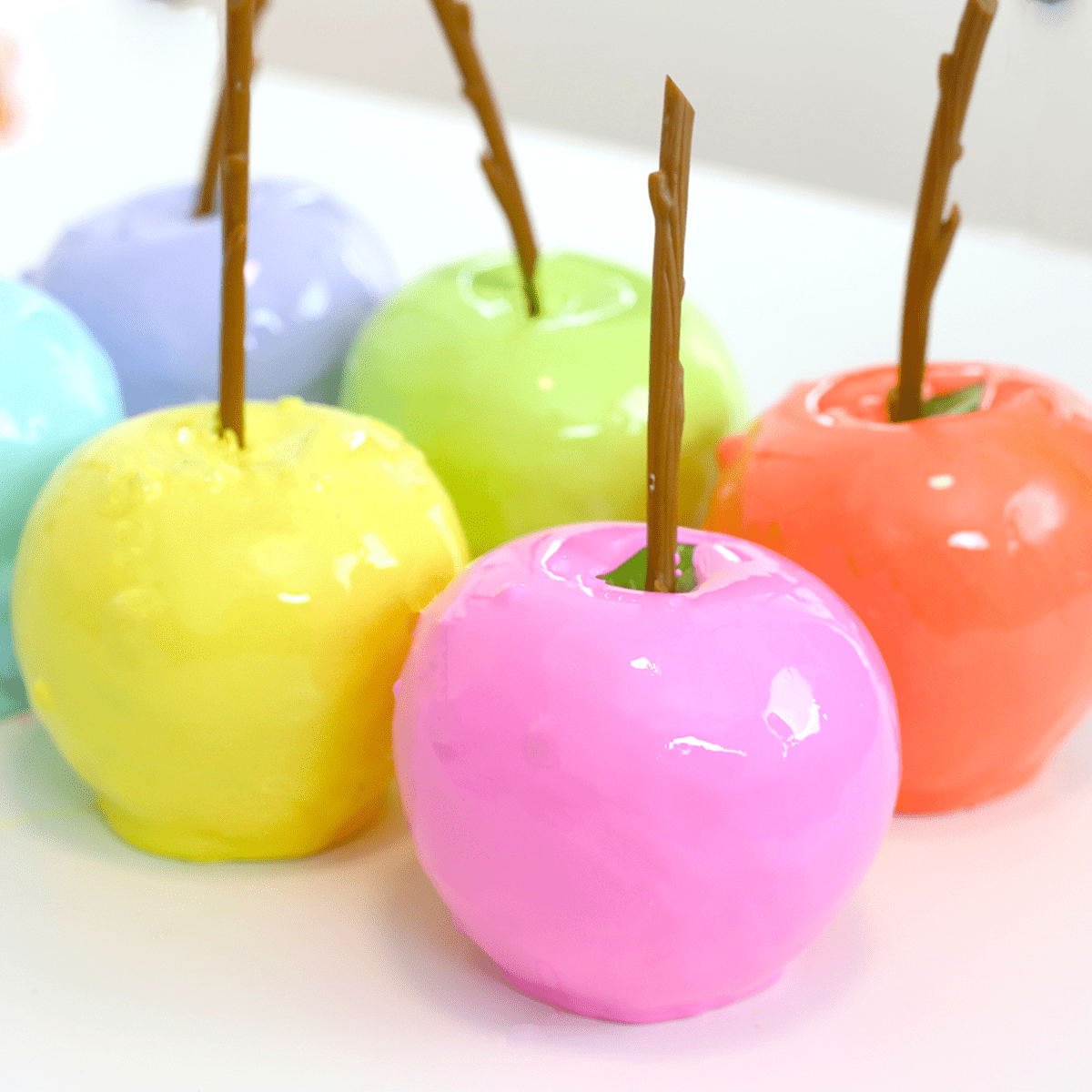 Rainbow Candy Apples - Pankobunny