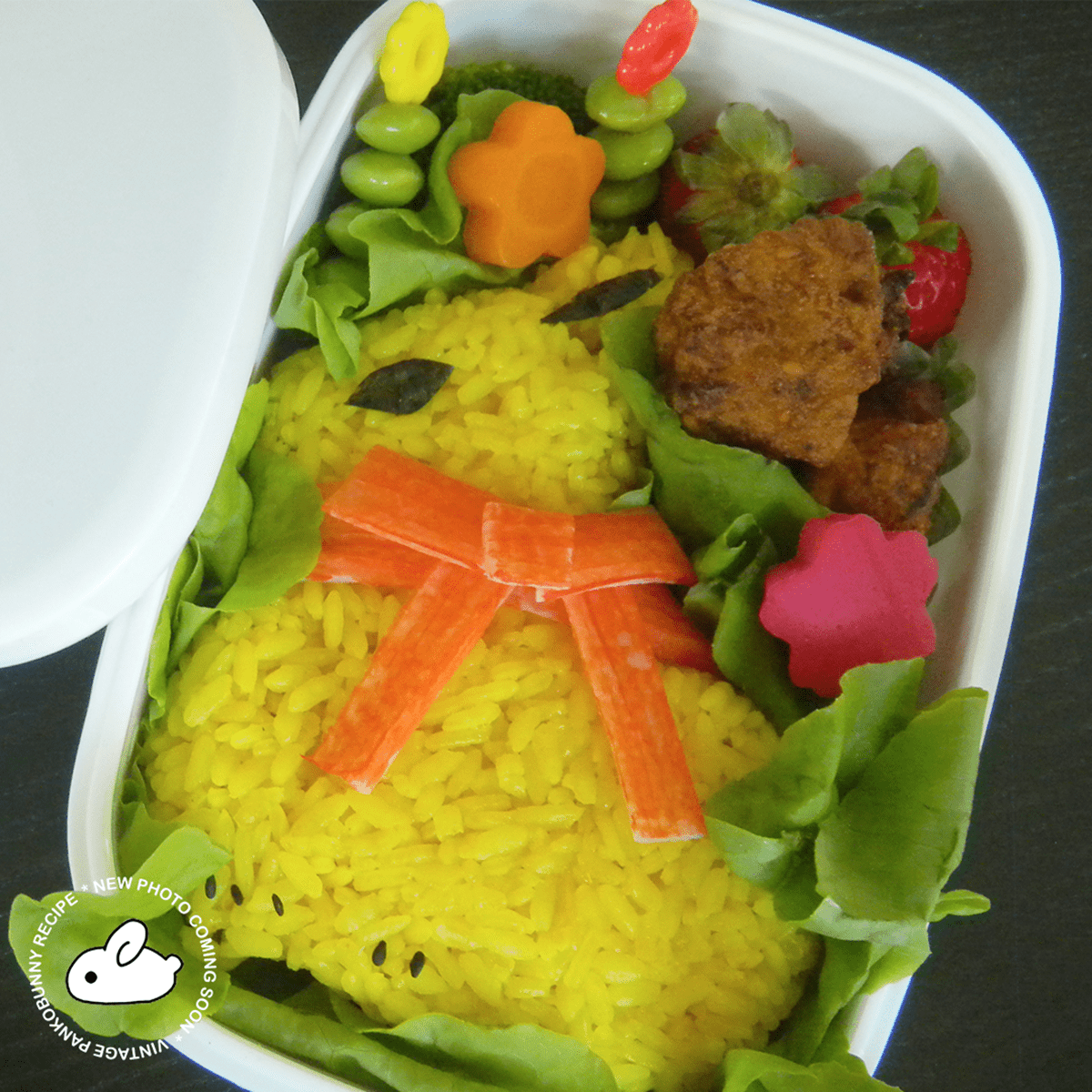 Spring Themed Easter Bunny Bento Pankobunny