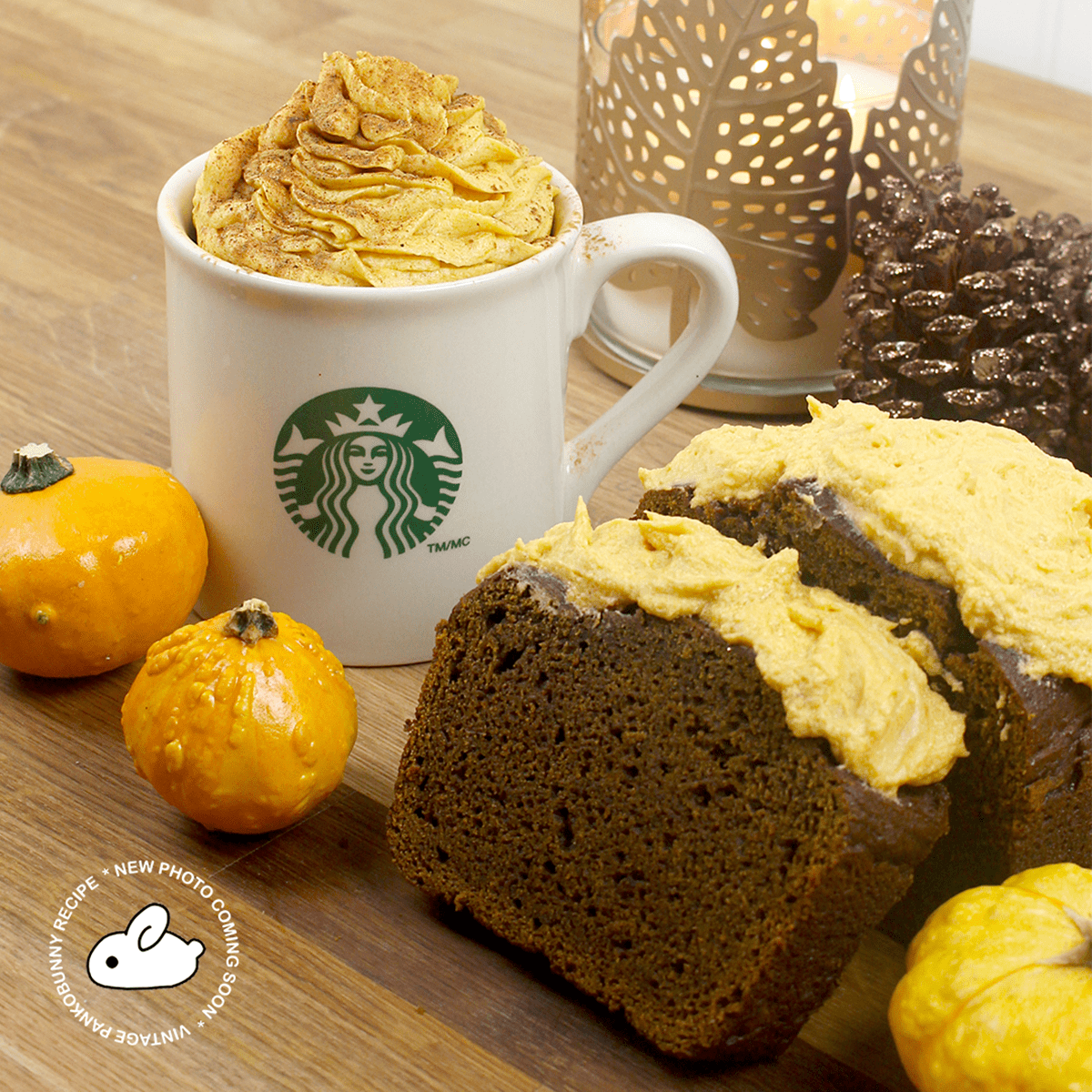 Starbucks Pumpkin Spice Latte Cake - Pankobunny