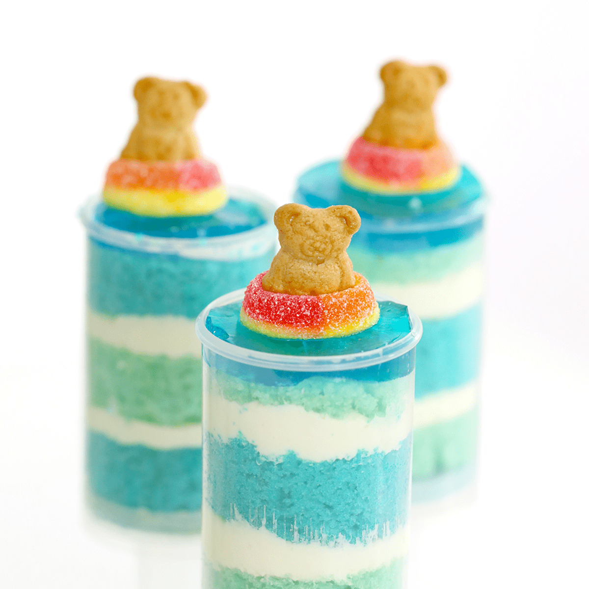 Swimming Pool Cake Push Pops - Pankobunny