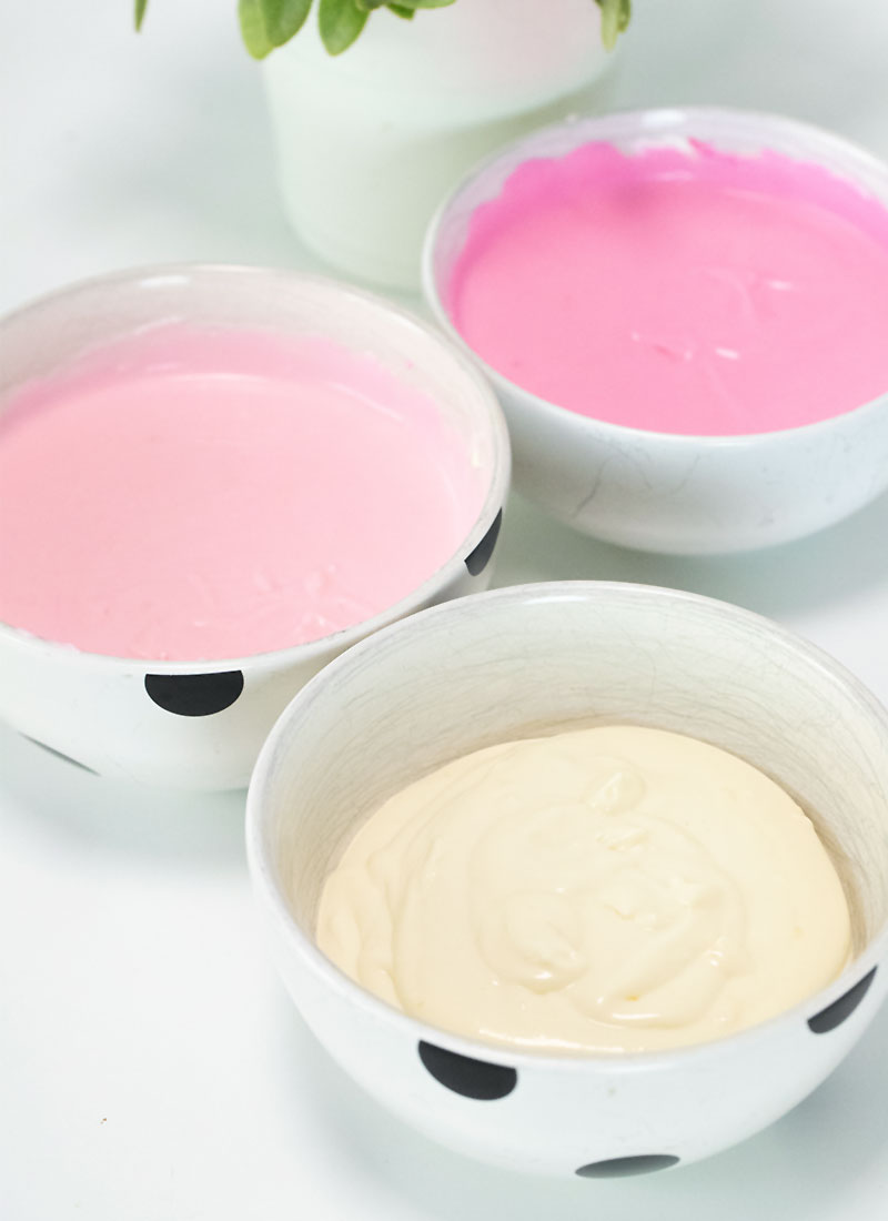 dye the ombre cheesecake