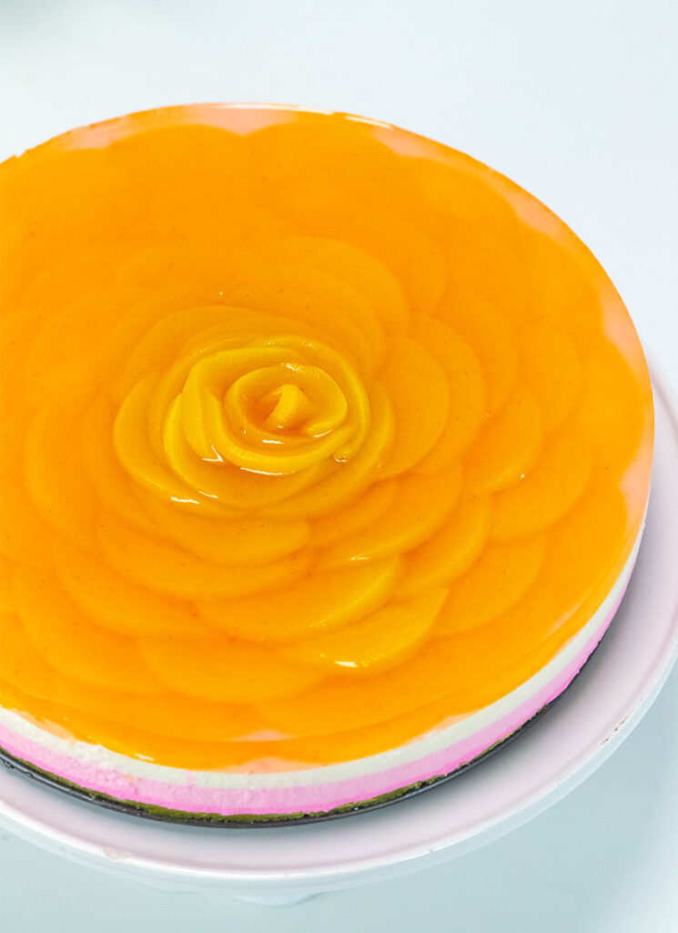 peach cheesecake