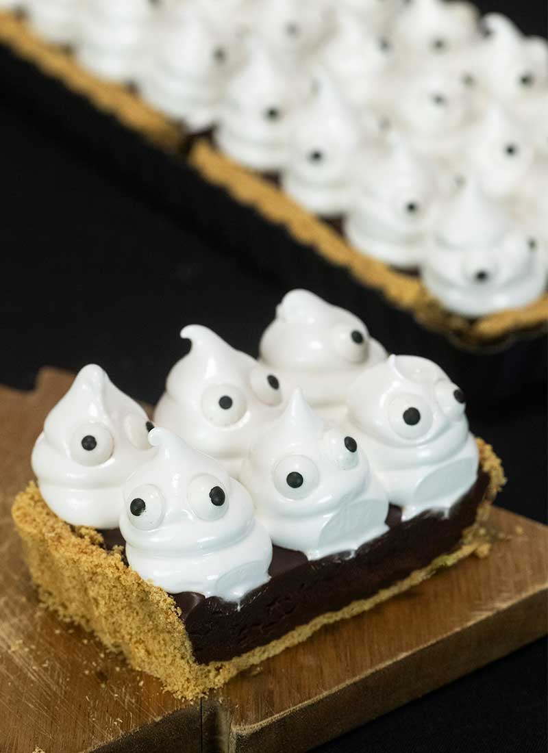 halloween chocolate tart