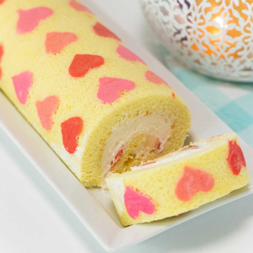 heart roll cake recipe