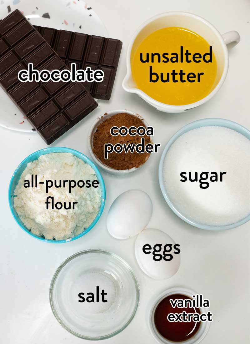 ingredients for brownie pops