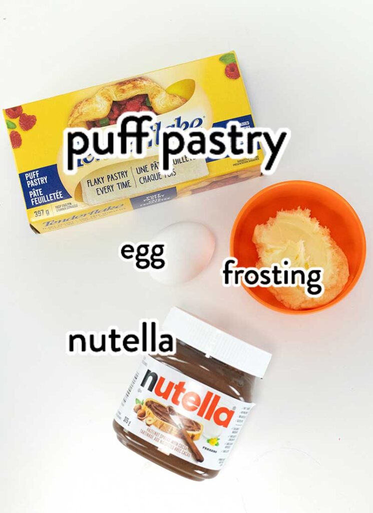 ingredients for puff pastry football