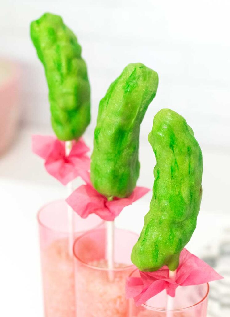 peanut caramel pickle pops