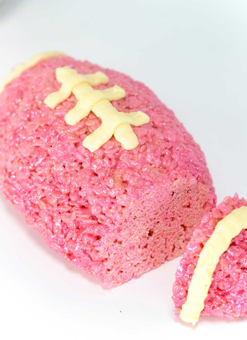 Pink Rice Krispie Football - Pankobunny