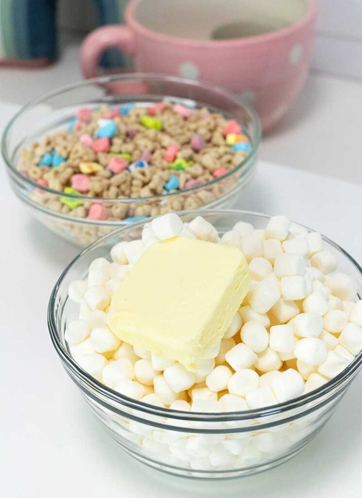 combine butter and marshmallows