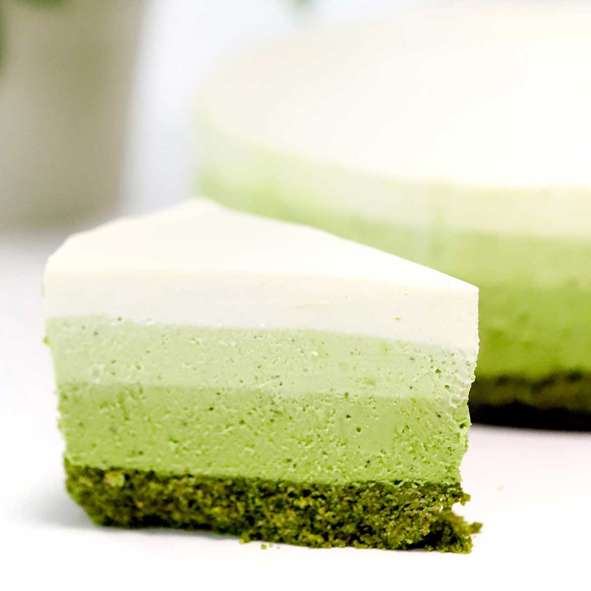 no bake cheesecake with matcha