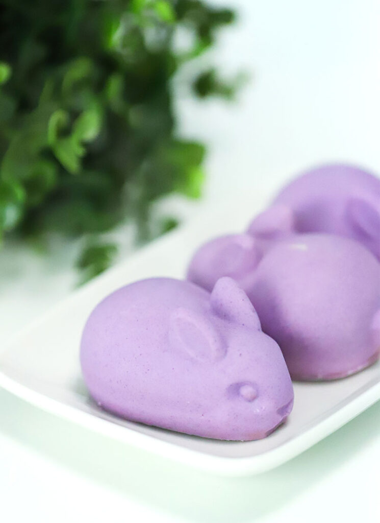 taro hot chocolate bomb bunnies